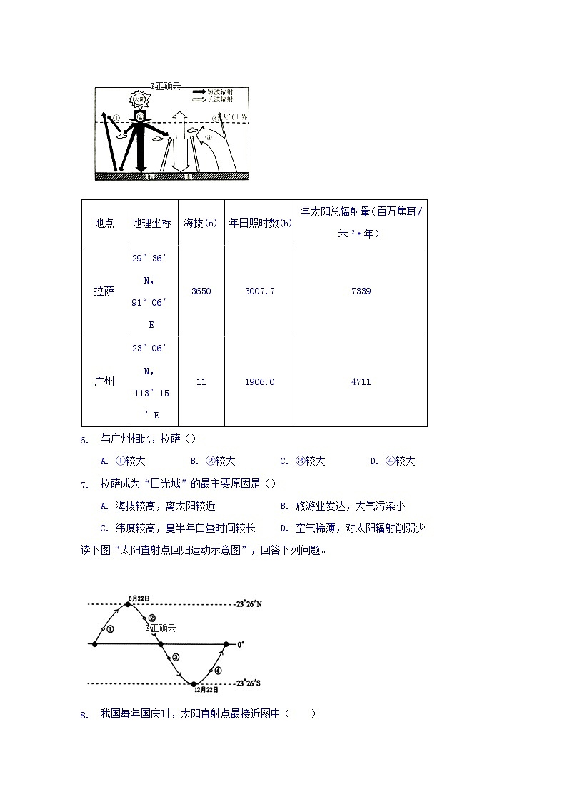 湖北省荆州开发区滩桥高级中学2019-2020学年高一上学期期中考试（二）地理试卷02
