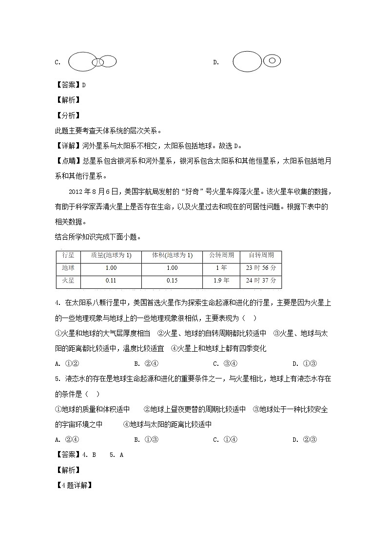 湖北省宜昌市葛洲坝中学2019-2020学年高一上学期期中考试地理试题02