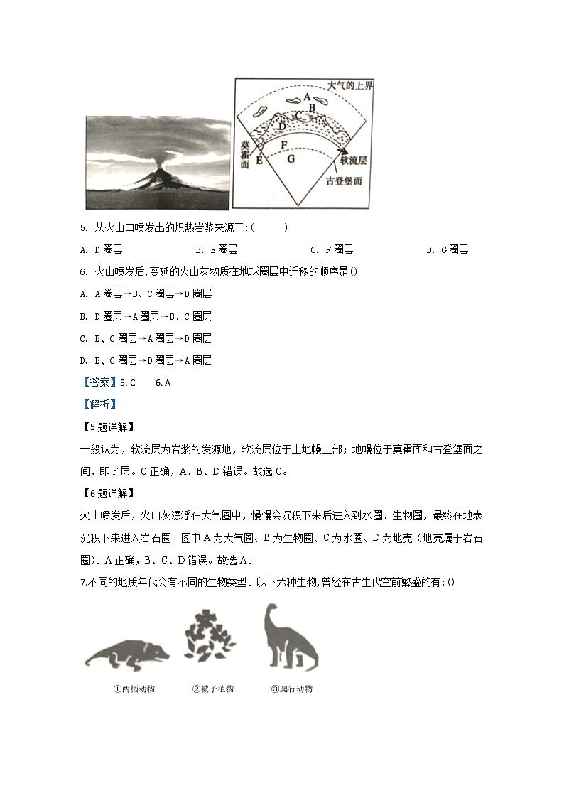 天津市滨海新区2019-2020学年高一上学期期末考试地理试题第3页