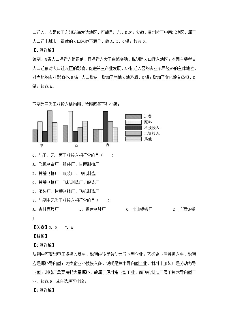 福建省莆田第一中学2018-2019学年高一下学期期末考试地理试题03