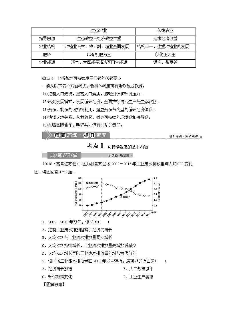 2021高考地理一轮复习第八章人类与地理环境的协调发展第27讲可持续发展的基本内涵及协调人地关系的主要途径教案湘教版03
