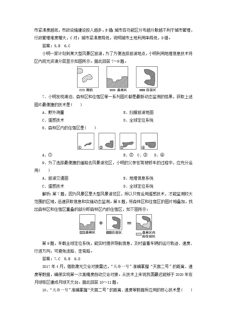 2021高考地理一轮复习第九章区域地理环境与人类活动第30讲地理信息技术应用达标检测（含解析）湘教版03