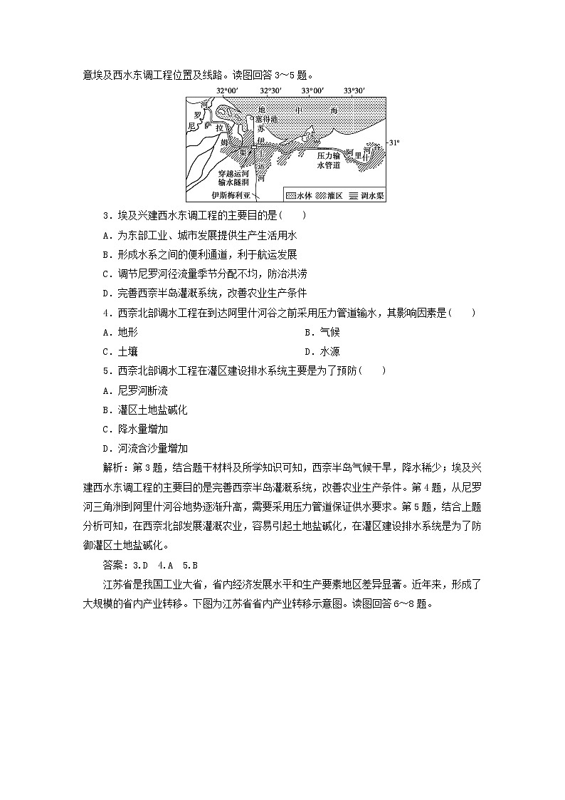 2021高考地理一轮复习第九章区域地理环境与人类活动章末综合检测（九）（含解析）湘教版02