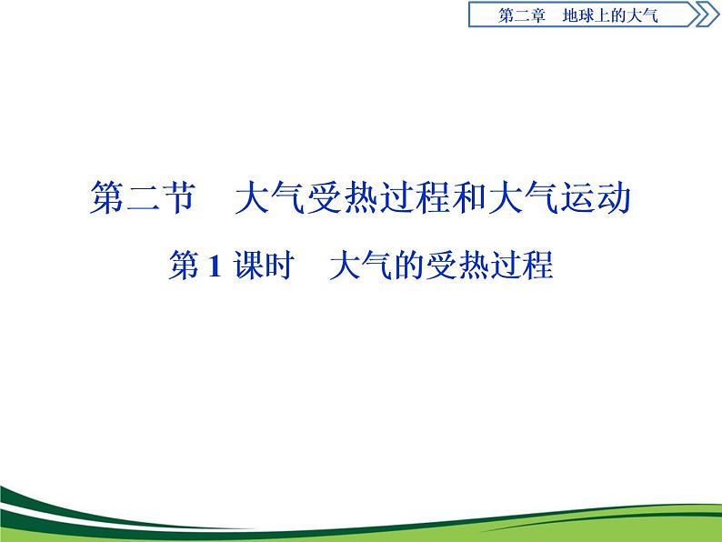 （新）人教版高中地理必修第一册教学课件：2.2 第1课时　大气的受热过程01