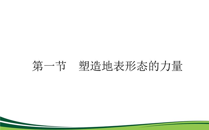 （新）人教版高中地理选择性必修1课件：2.1 塑造地表形态的力量01