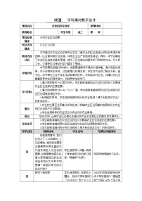 地理必修2第一节 农业的区位选择教学设计