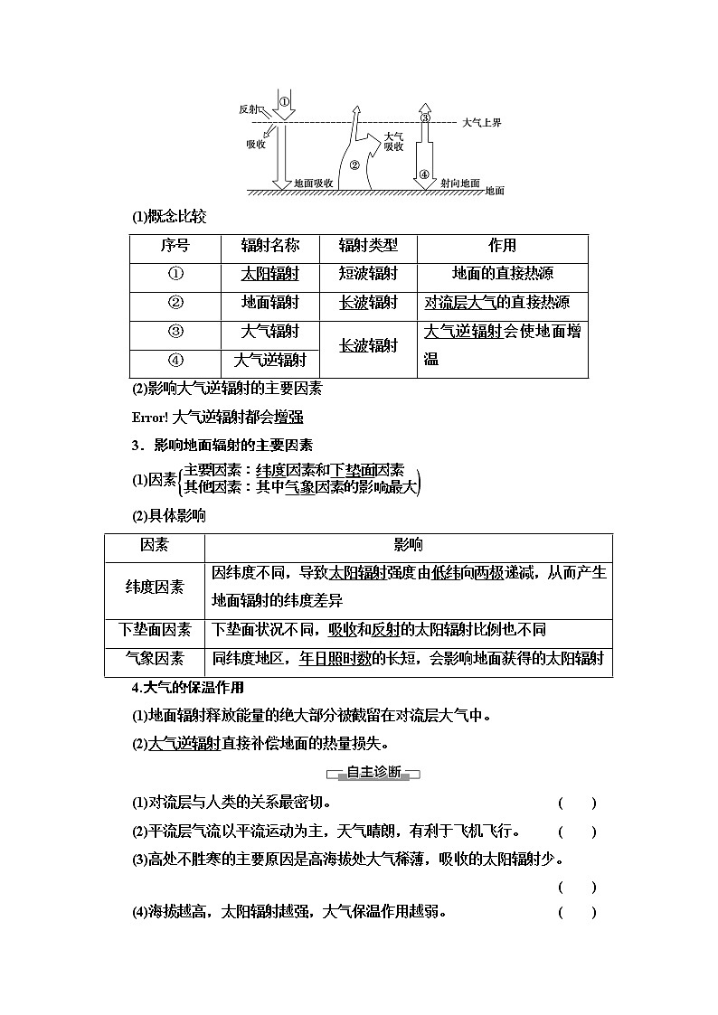 2020-2021学年地理湘教版必修1教师用书：第2章第3节　第1课时　对流层大气的受热过程第2页