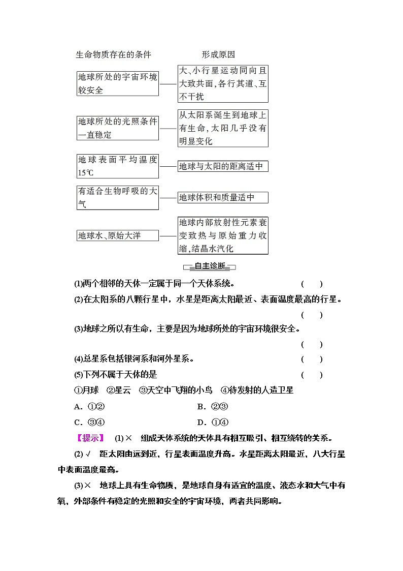 地理中图版必修1教师用书：第1章第1节　地球在宇宙中03
