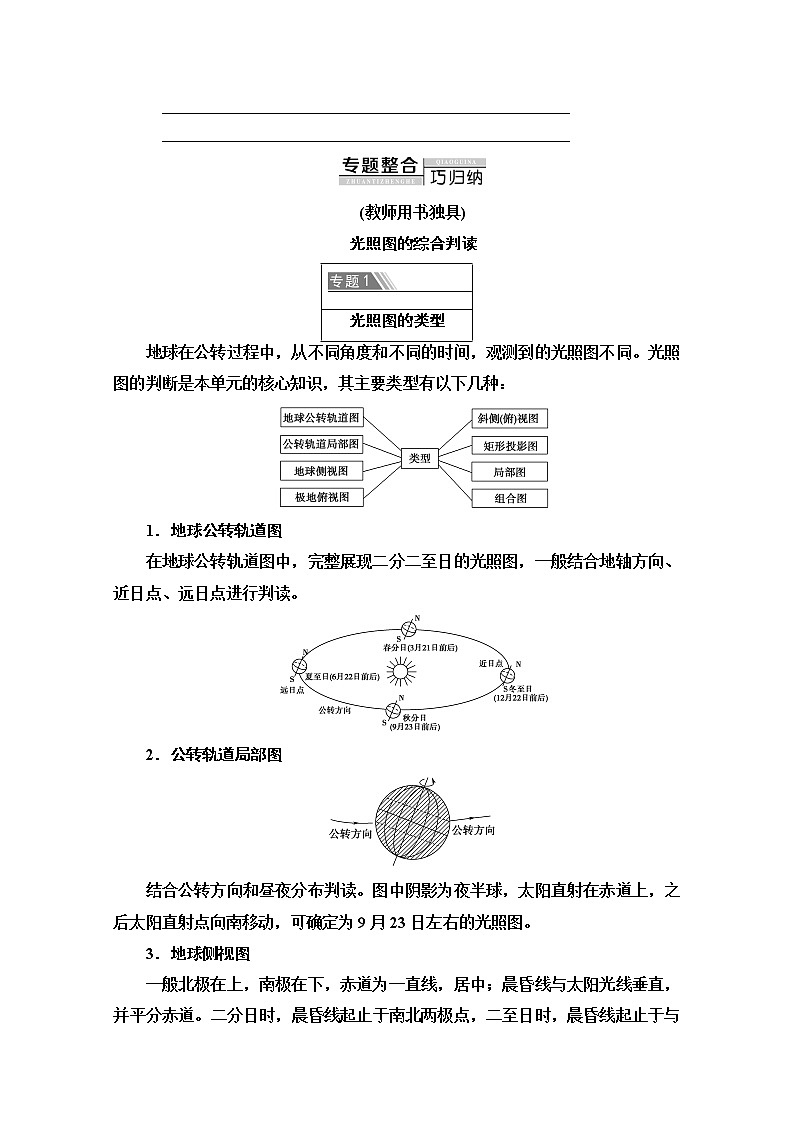 2020-2021学年地理中图版必修1教师用书：第1章章末小结与测评第2页