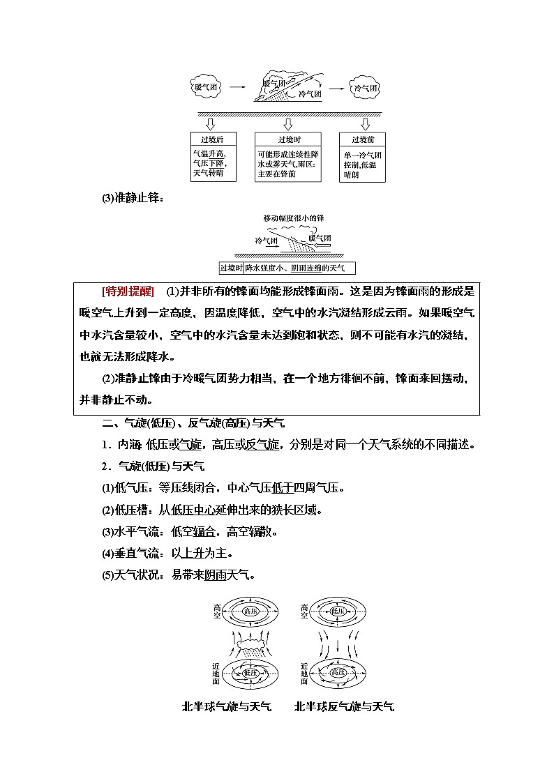 地理中图版必修1教师用书：第2章第1节第4课时　几种重要的天气系统02