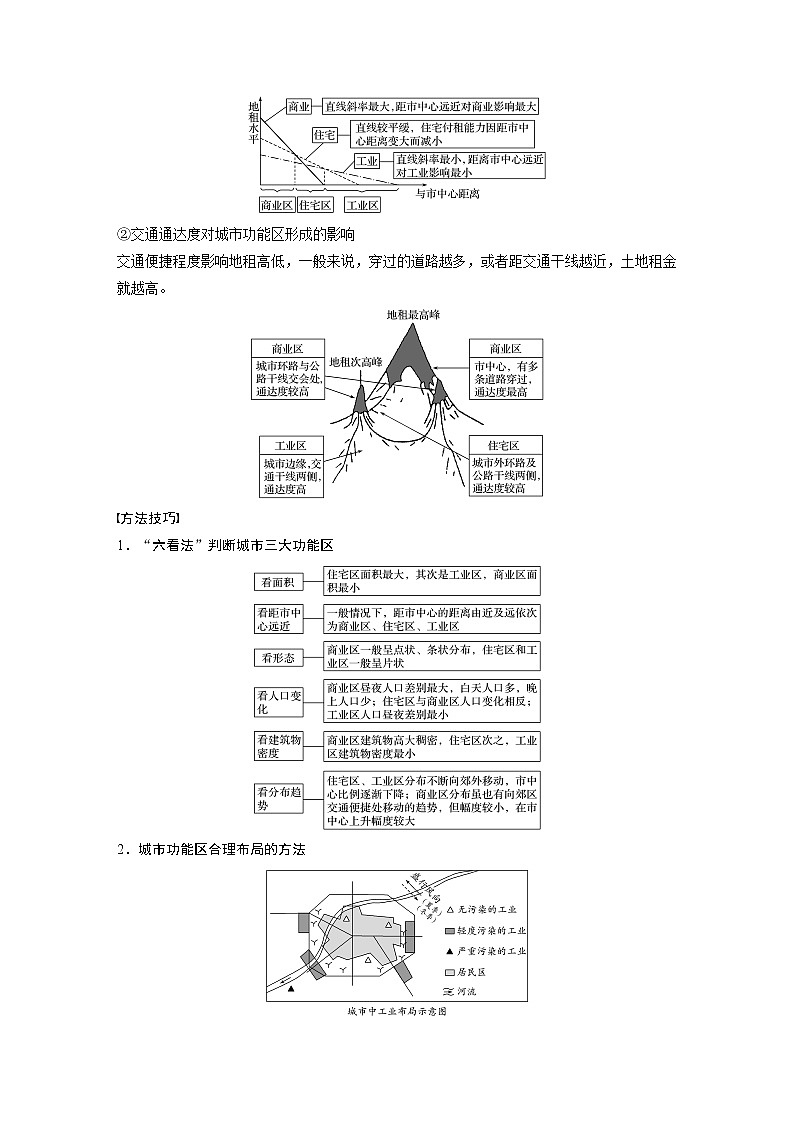 2021年高考地理一轮复习 第2部分 人文地理 第2章 第18讲　城市内部空间结构 教案03