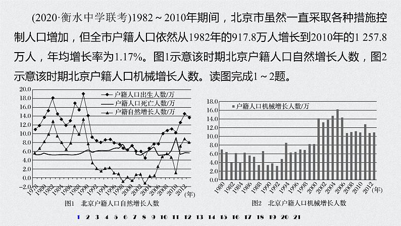 2021年高考地理一轮复习 第2部分 人文地理 第1章 专项突破练3　地理统计图表02