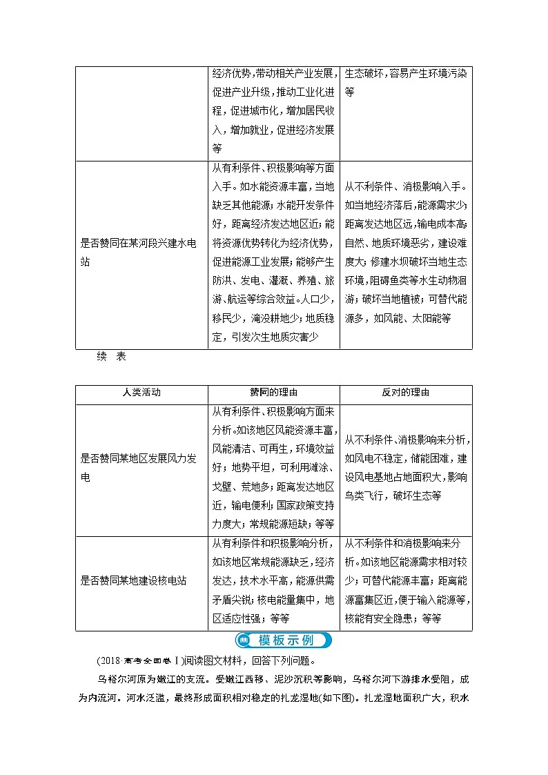 2020新课标高考地理二轮讲义：答题模板开放探究类02