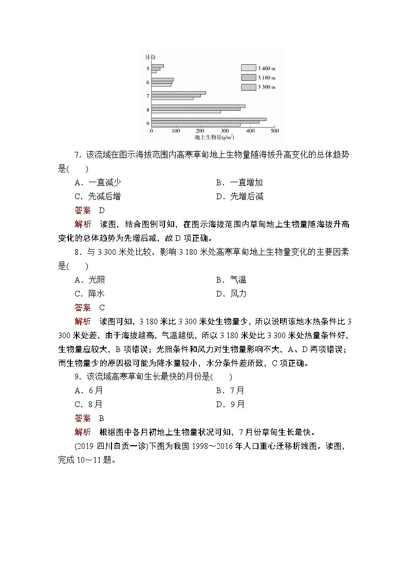 2020届高考地理大二轮专题复习冲刺地理（创新版）：综合检测（一）03