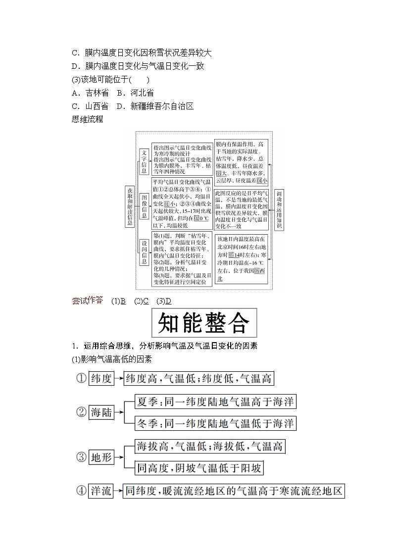 2020届高考地理大二轮专题复习冲刺地理（创新版）教师用书习题：专题二大气运动规律02