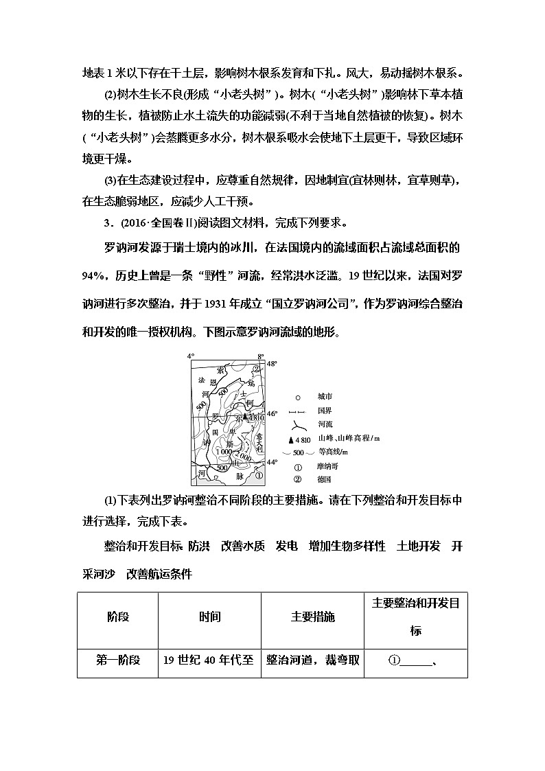 2020新课标高考地理二轮复习教师用书：第1部分专题9专题纵横提能以区域可持续发展为核心的纵横考查03