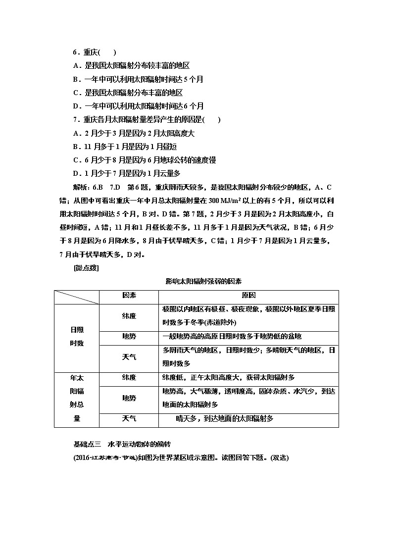 2019版二轮复习地理江苏专版讲义：第一部分命题视角（一）地球运动03