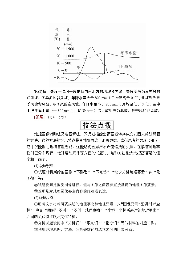 2020级届高考地理大二轮专题复习冲刺地理（创新版）教师用书习题：专题十六选择题解题技法02