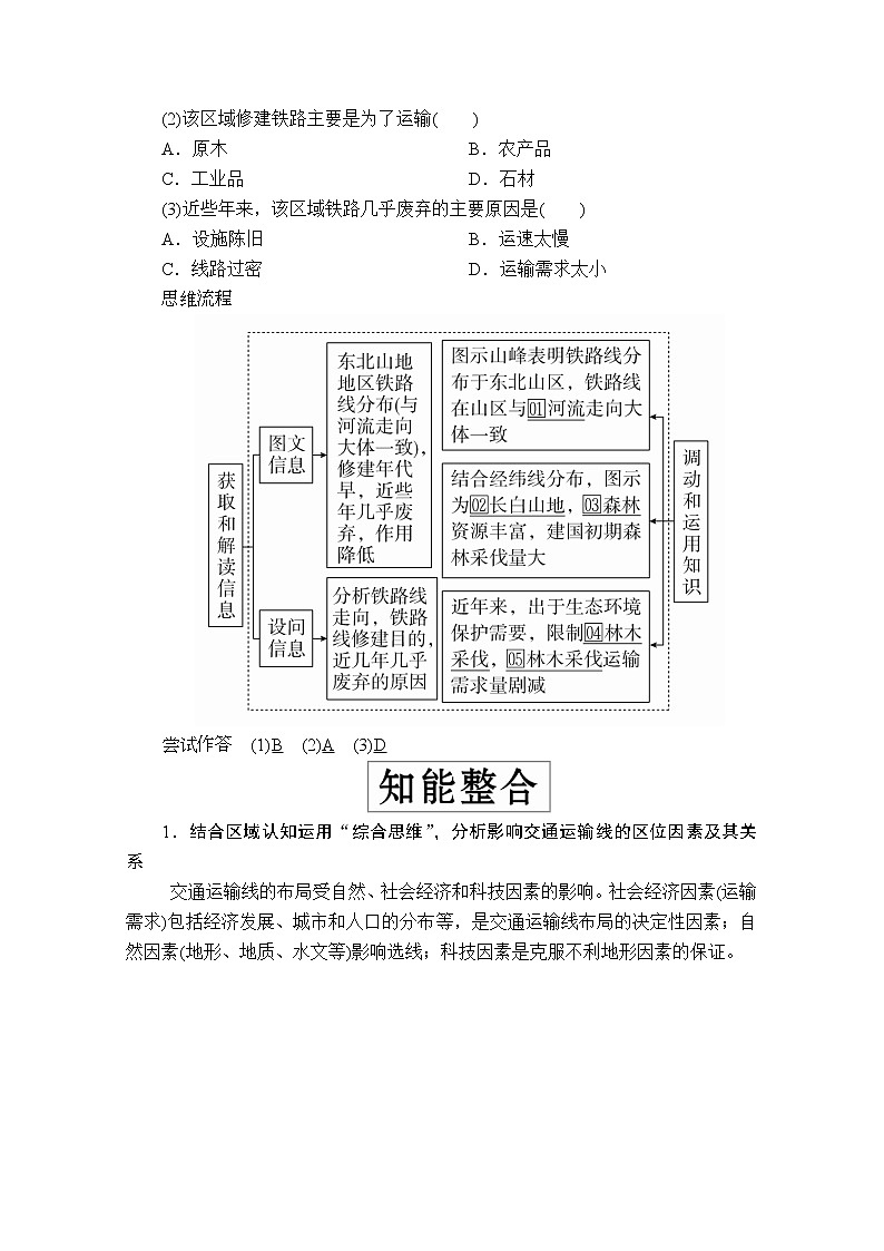 2020级届高考地理大二轮专题复习冲刺地理（创新版）教师用书习题：专题十一区际联系02