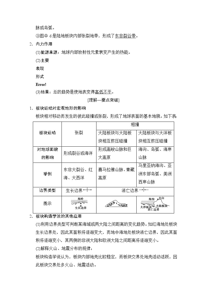 2019届《新动力高考突破》高三地理人教版一轮复习教师用书：第2章第1节地壳的物质组成和物质循环地球表面形态第2页
