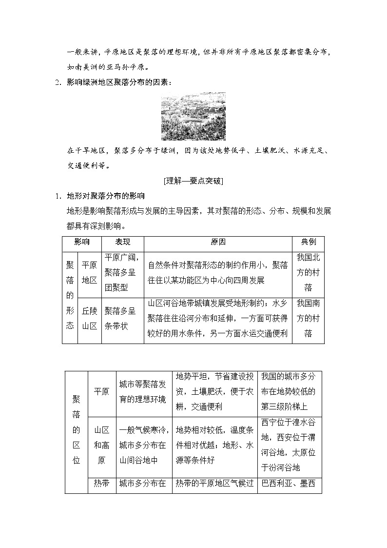 2019届《新动力高考突破》高三地理人教版一轮复习教师用书：第4章第1节地形对聚落及交通线路分布的影响02