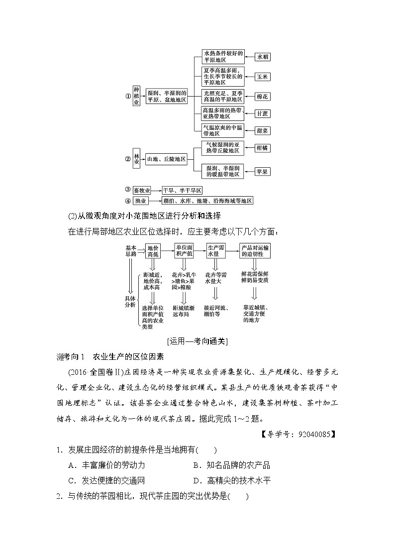 2019届《新动力高考突破》高三地理人教版一轮复习教师用书：第7章第2节农业区位因素与农业地域类型第3页