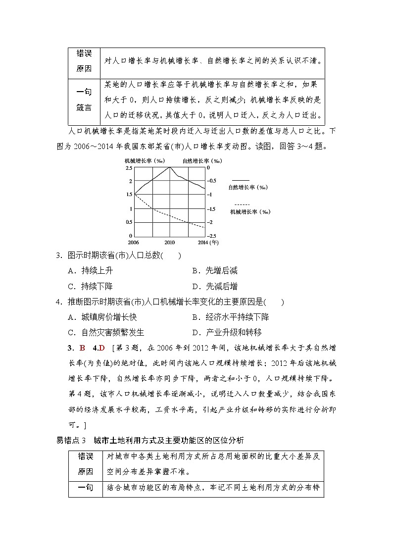 2019届《新动力高考突破》高三地理人教版一轮复习教师用书：易错排查练（第5、6章）第2页