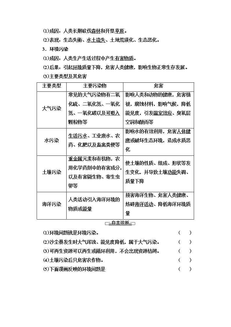2019-2020学年高中新教材湘教地理必修第二册教师用书：第5章第1节　人类面临的主要环境问题02