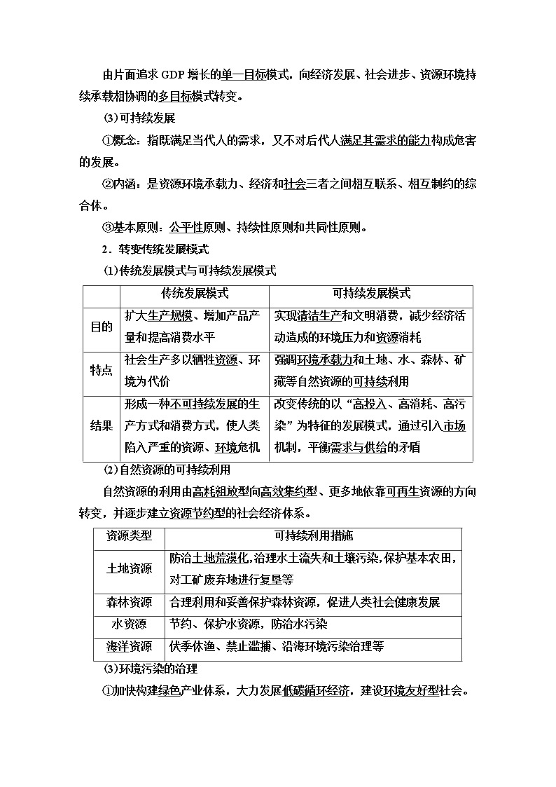 2019-2020学年高中新教材湘教地理必修第二册教师用书：第5章第2节　协调人地关系实现可持续发展02