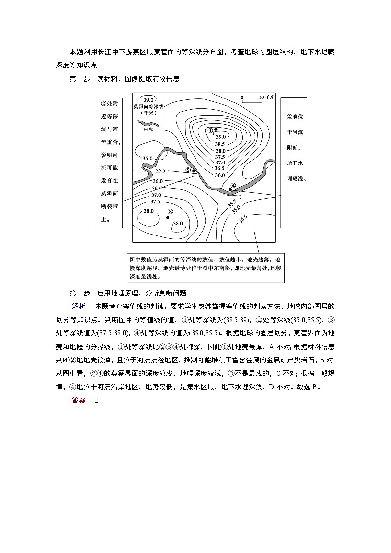 2020届高考艺考生地理复习教师用书：第二部分技能一专项1　等值线图02