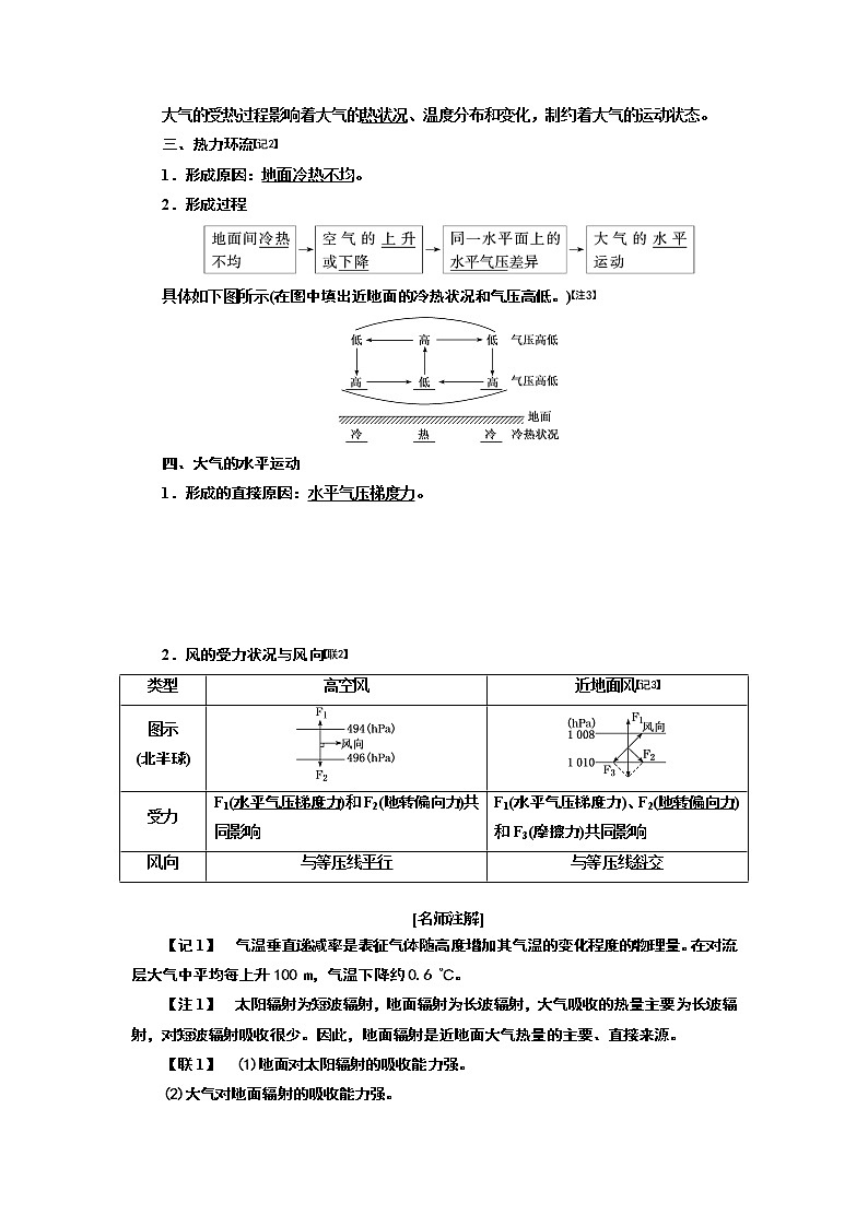 2020版高考地理一轮复习湘教版讲义：模块一第二章第二讲对流层大气的受热过程及大气运动02