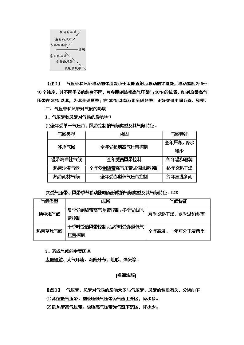 2020高考地理新一线大一轮中图版讲义：模块一第二章第二讲大气环流02