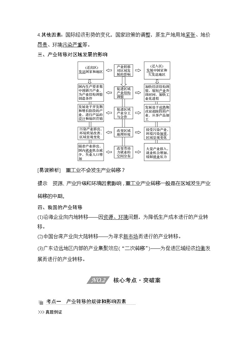 2020人教版（四川专用）高考地理一轮复习教师用书：第37讲产业转移02