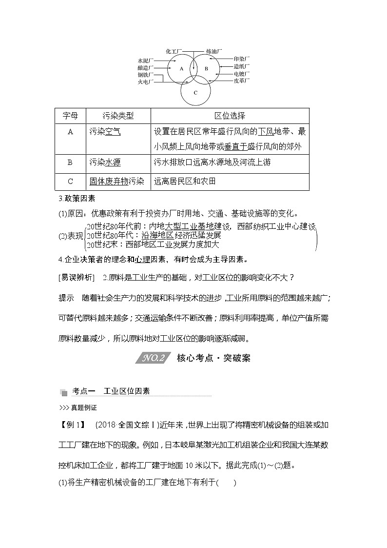 2020人教版（四川专用）高考地理一轮复习教师用书：第26讲工业区位因素03