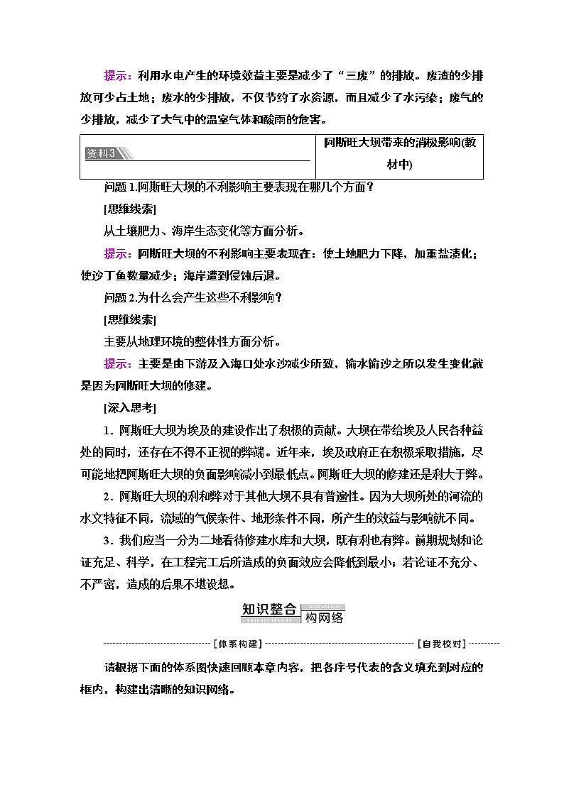 2020-2021学年地理人教版必修3教师用书：第3章章末小结与测评02