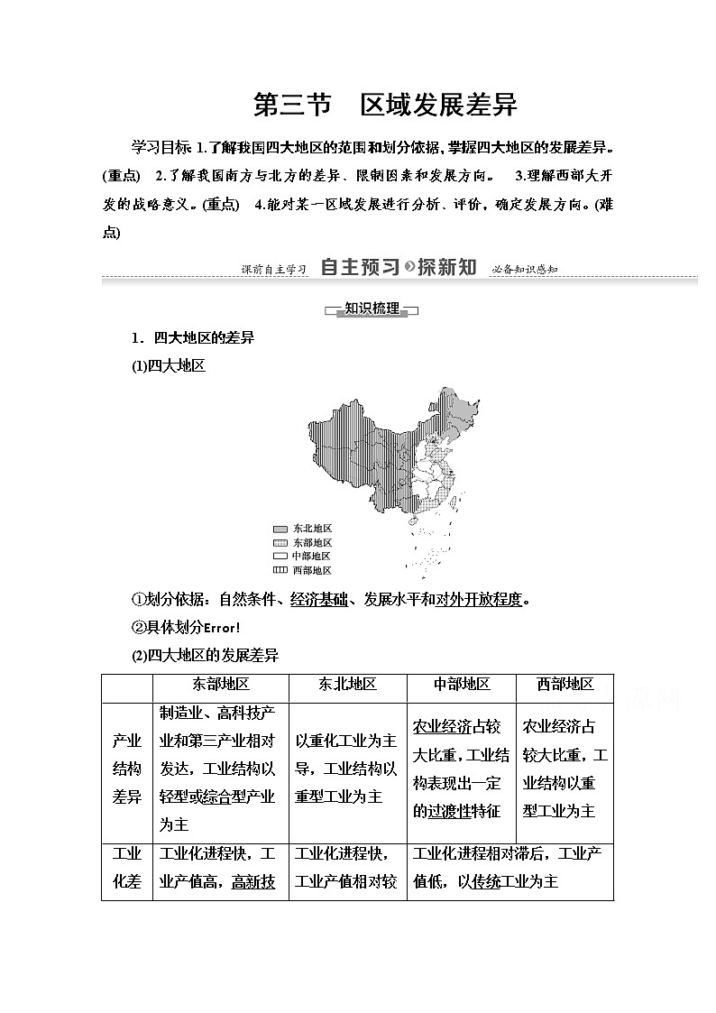 2020-2021学年地理湘教版必修3教师用书：第1章第3节　区域发展差异01