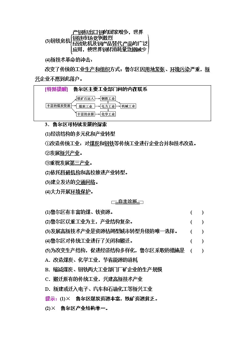 2020-2021学年地理中图版必修3教师用书：第2章第4节　德国鲁尔区的探索第2页