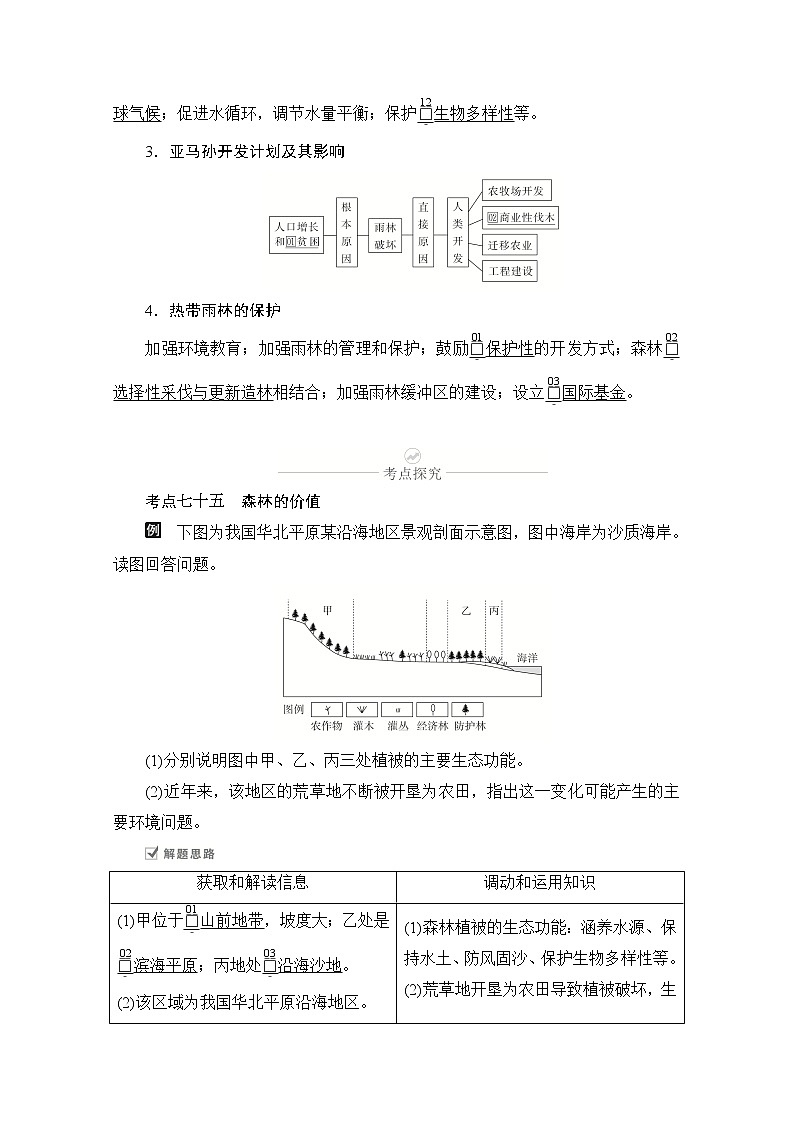 2021届高考地理一轮创新教学案：第十八讲第58课时森林的开发和保护02