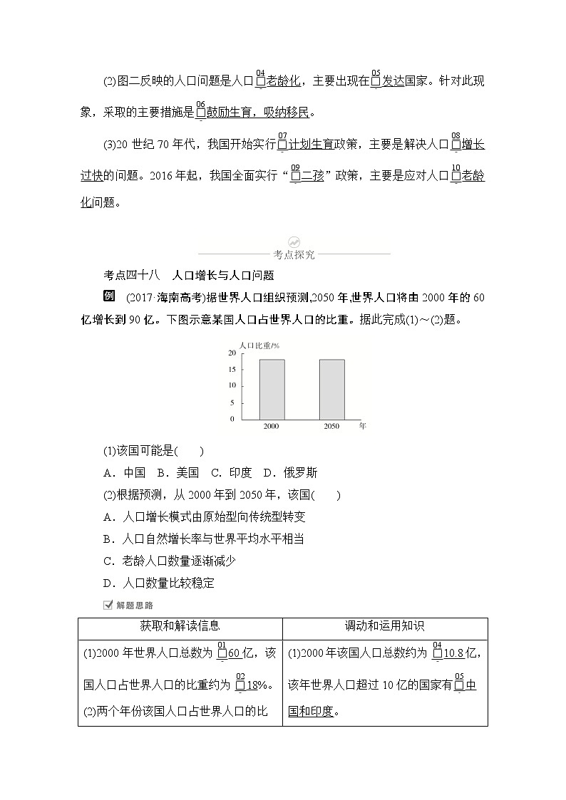 2021届高考地理一轮创新教学案：第十一讲第35课时人口增长与人口问题03