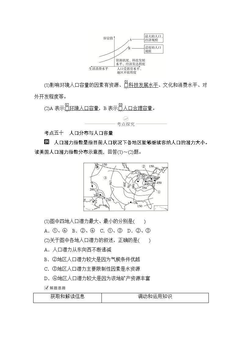 2021届高考地理一轮创新教学案：第十一讲第37课时人口分布与人口容量02