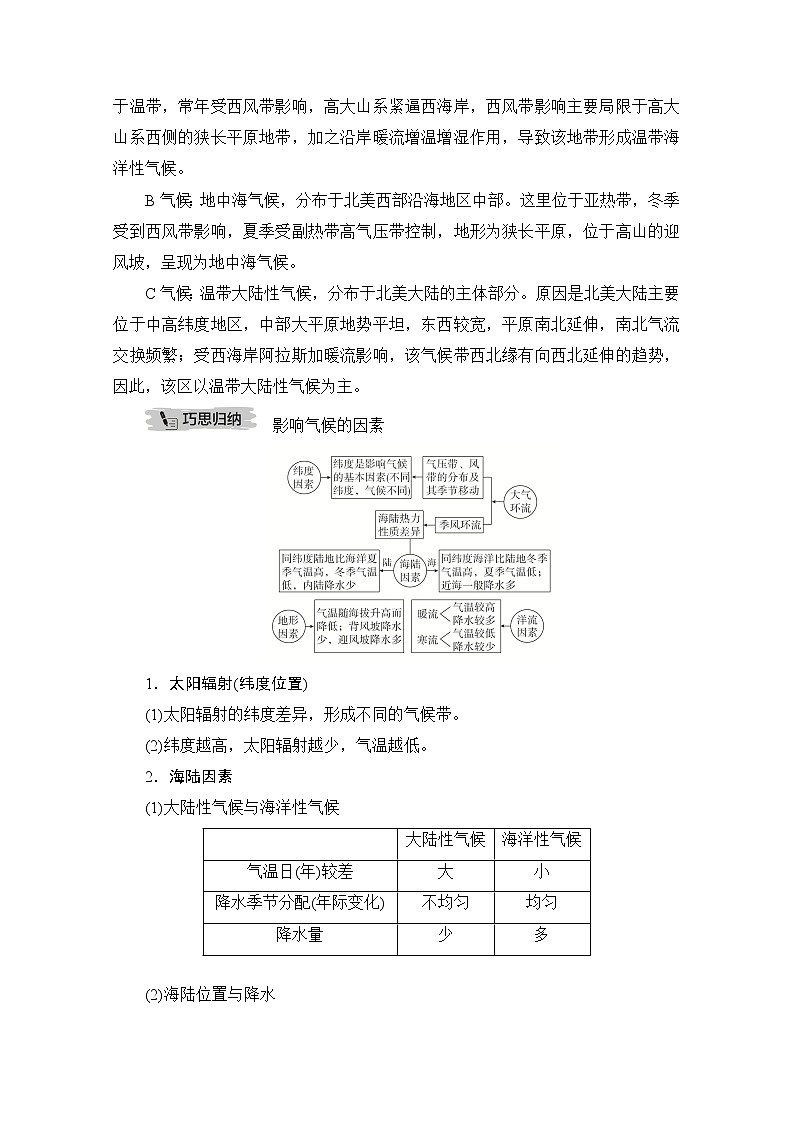 2021届高考地理一轮创新教学案：第五讲第17课时影响气候的因素03