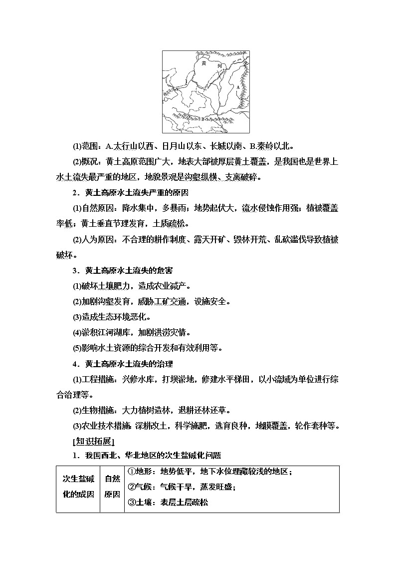 2021高考地理一轮湘教版教师用书：第3部分第10章第1讲　区域生态环境问题的预防与治理（荒漠化的防治与水土流失治理）03
