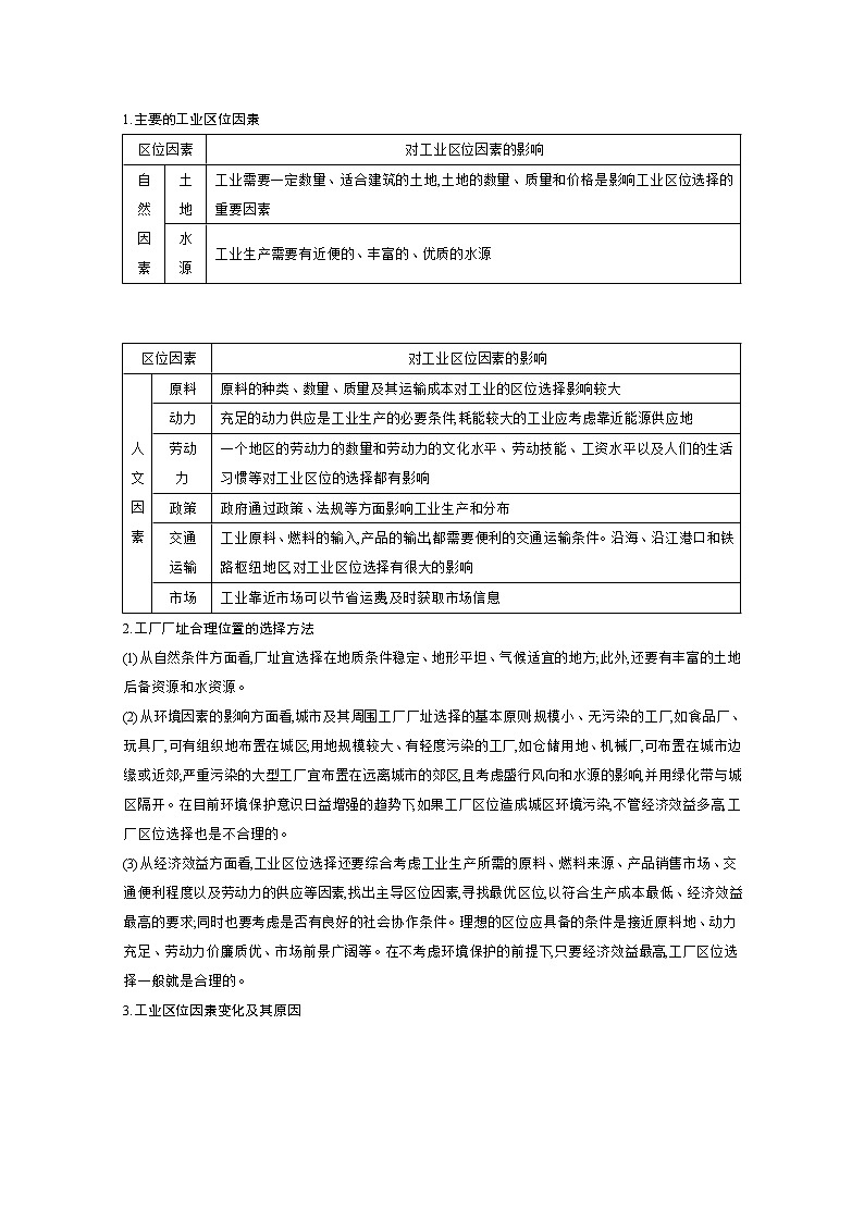 2021高考地理人教版一轮复习教师用书：第九章第1讲　工业的区位选择第3页