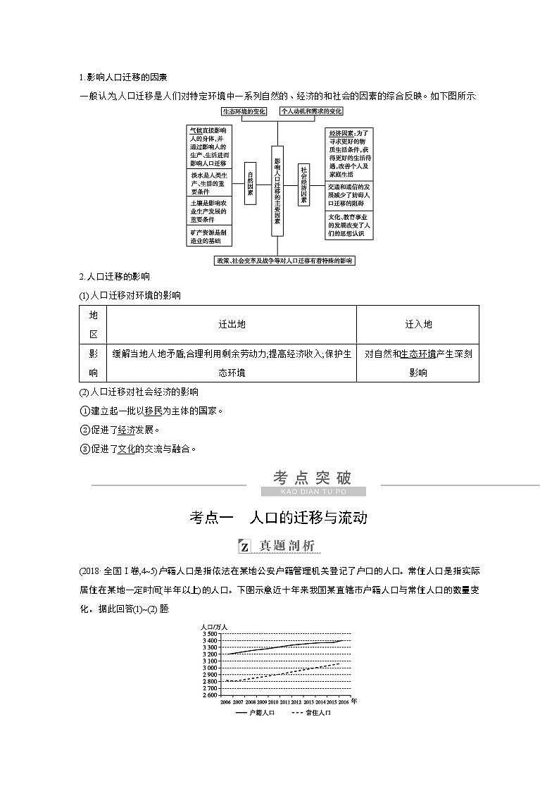 2021高考地理人教版一轮复习教师用书：第六章第2讲　人口的空间变化02