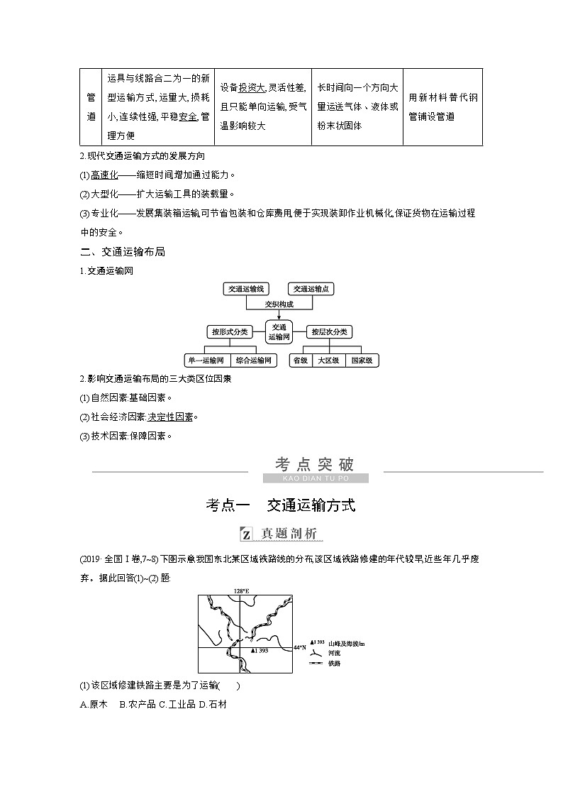 2021高考地理人教版一轮复习教师用书：第十章第1讲　交通运输方式和布局02