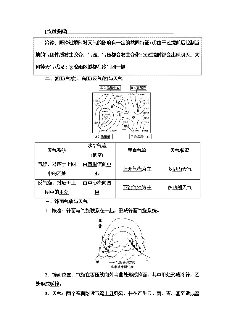2021高考地理精准大一轮复习新高考地区专用讲义：第2章第3讲　常见天气系统03