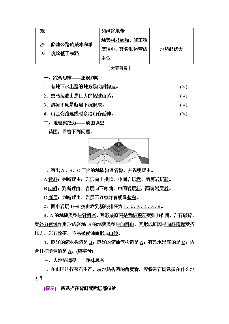 2021高考地理精准大一轮复习新高考地区专用讲义：第4章第2讲　山地的形成03