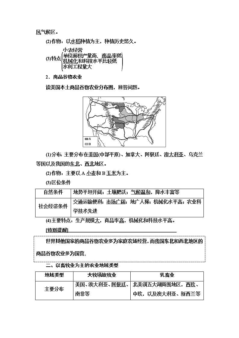 2021高考地理精准大一轮复习新高考地区专用讲义：第9章第2讲　典型的农业地域类型02
