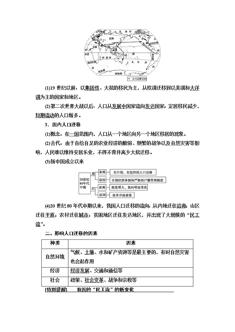 2021高考地理精准大一轮复习新高考地区专用讲义：第7章第2讲　人口的空间变化02