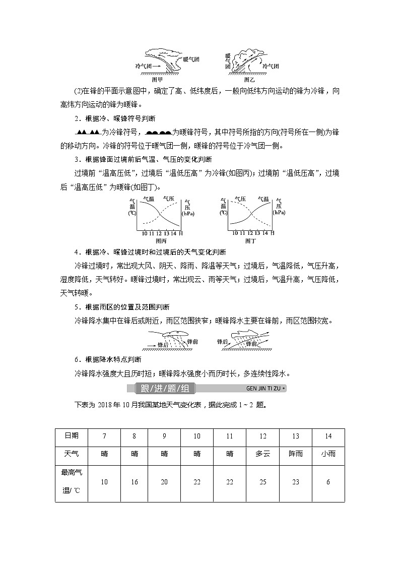 2021版浙江新高考选考地理一轮复习教师用书：第12讲　大气环境——常见的天气系统02